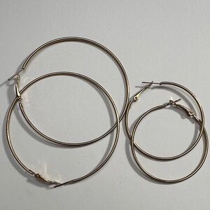 Elegant Gold Hoop Earrings Set
